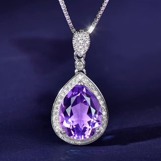Cressida | Amethyst Water Drop Pendant Necklace