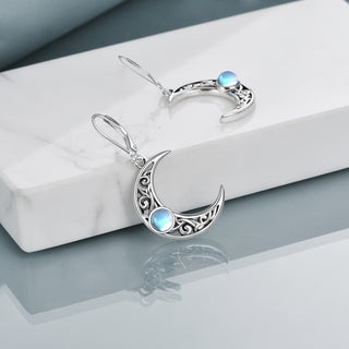 Isabella | Silvery Moonstone Pendant Earrings