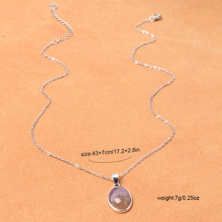 Emma | Amethyst Oval Pendant Necklace