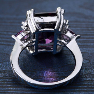 Sophia | Square Amethyst Gemstone Ring