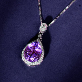 Cressida | Amethyst Water Drop Pendant Necklace