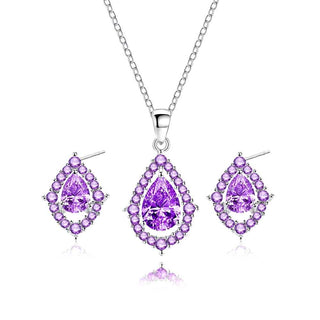 Celeste | Amethyst Water Drop Jewelry Set