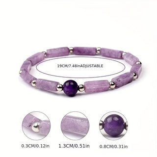 Ophelia | Amethyst Square Bead Bracelet