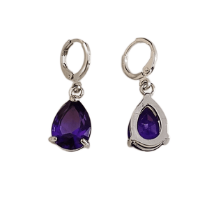 Sophia | Amethyst Drop Earrings 2pcs Set
