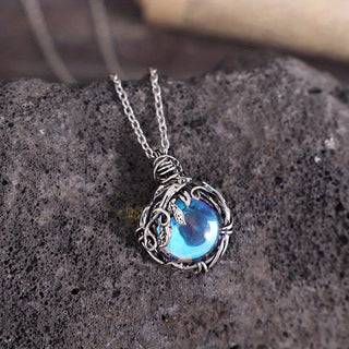 Grace | Vintage Leaf Moonstone Necklace