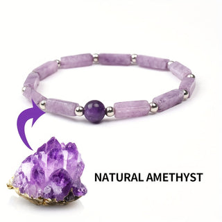Ophelia | Amethyst Square Bead Bracelet