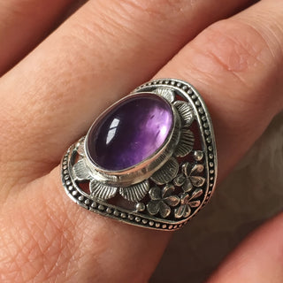 Luna | Amethyst Vintage Ring