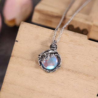 Grace | Vintage Leaf Moonstone Necklace