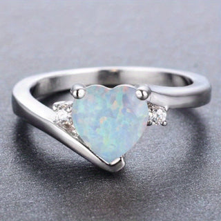 Ella | Moonstone Heart Rhinestone Ring