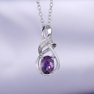 Arwen | Oval Amethyst Necklace