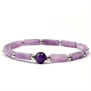 Ophelia | Amethyst Square Bead Bracelet
