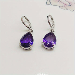 Selena | Amethyst Drop Earrings