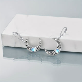 Isabella | Silvery Moonstone Pendant Earrings