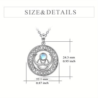 Emma | Triple Moon Goddess Moonstone Necklace