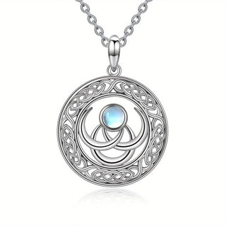 Emma | Triple Moon Goddess Moonstone Necklace
