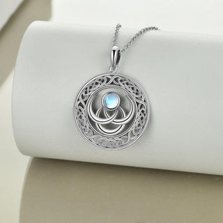 Emma | Triple Moon Goddess Moonstone Necklace
