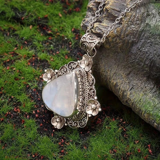 Lily | Boho Moonstone Teardrop Necklace