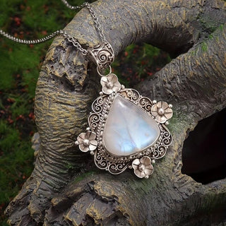 Lily | Boho Moonstone Teardrop Necklace