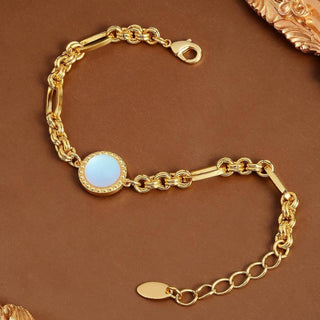Sophia | Moonstone Gemstone Charm Bracelet