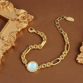 Sophia | Moonstone Gemstone Charm Bracelet