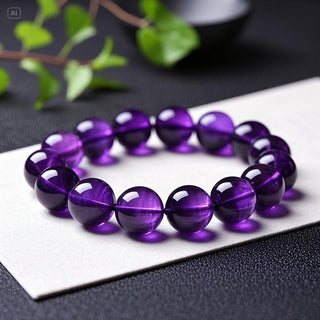 Lily | Natural Amethyst Bead Bracelet