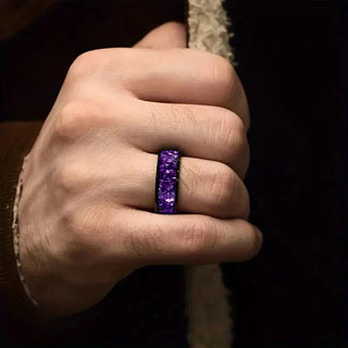 Dahlia | Purple Abalone Shell Ring