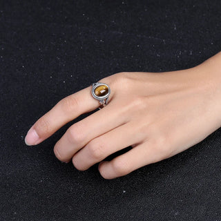 Natalie | Tiger Eye Flower Ring