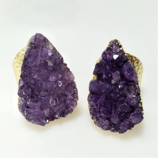 Evelina | Natural Amethyst Water Drop Ring