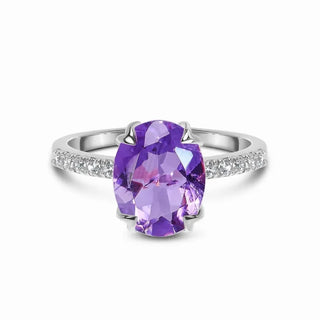 Sophia | Silver Amethyst Wedding Ring