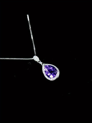 Cressida | Amethyst Water Drop Pendant Necklace
