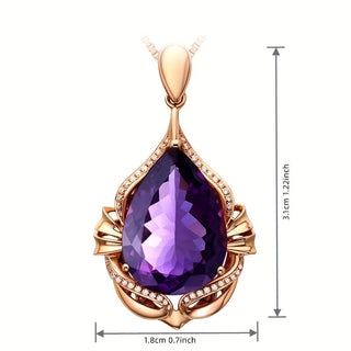 Brooklyn | Rose Gold Amethyst Pendant Necklace Set