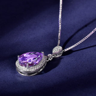 Cressida | Amethyst Water Drop Pendant Necklace