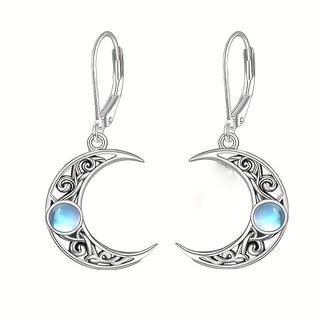 Isabella | Silvery Moonstone Pendant Earrings