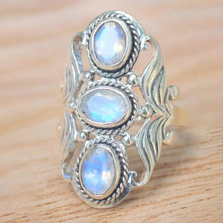 Auralia | Triple Moonstone Vintage Ring