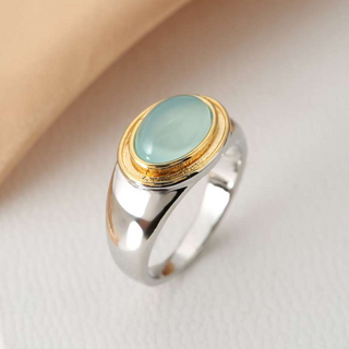 Emma | Vintage Green Moonstone Ring