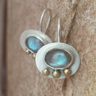 Cora | Vintage Blue Moonstone Earrings