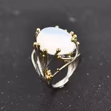 Chloe | Bohemian Moonstone Opal Vine Ring