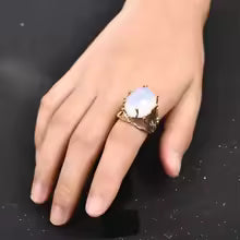 Chloe | Bohemian Moonstone Opal Vine Ring