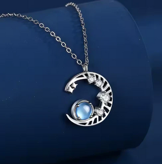 Tilly | Moonstone Necklace Moon Pendant