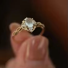 Ava | Gold Moonstone Cat Eye Ring