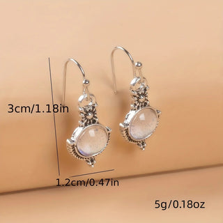 Mia | Vintage Moonstone Drop Earrings